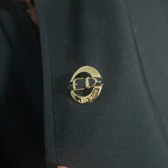 St John Black Trench Coat Size Large - Picture 5 of 10